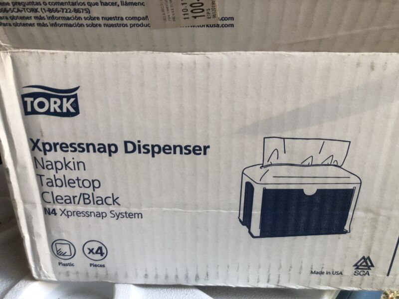 Tork Xpressnap Tabletop Napkin Dispenser, 7.9W x 5.9D x 6.1H, Black (TRK6232000)
