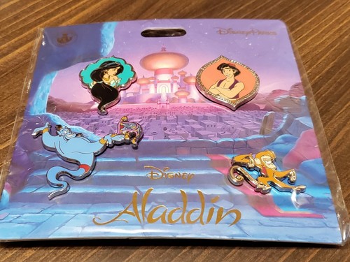 Disney Pins Aladdin Booster Abu Jasmine Genie New AUTHENTIC