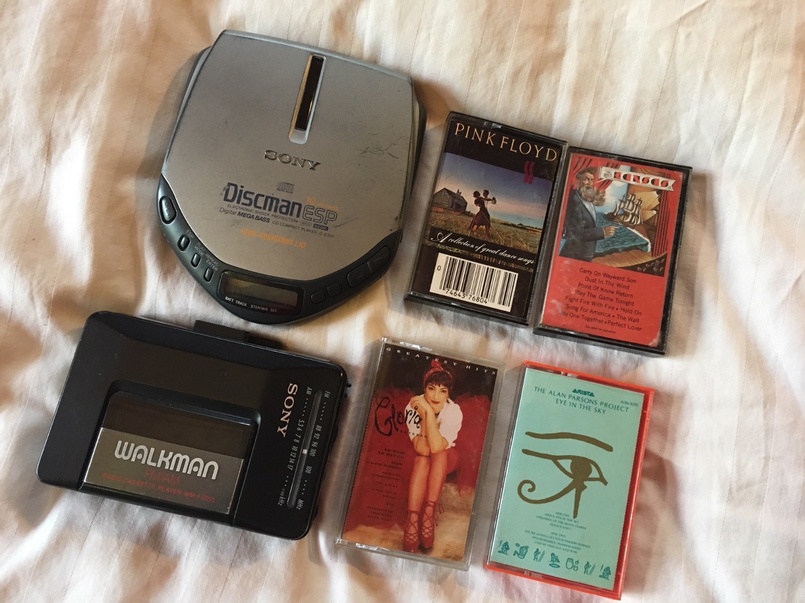 Vintage Sony Electronics Package with 4 Cassettes