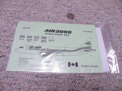 Airline Hobby Supplies decals 1/144 AHS 4029 Air 2000 Airbus A320-200 N103