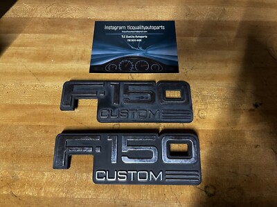 1992-1996 Ford F-150 Custom Front Fender Emblem Set of 2
