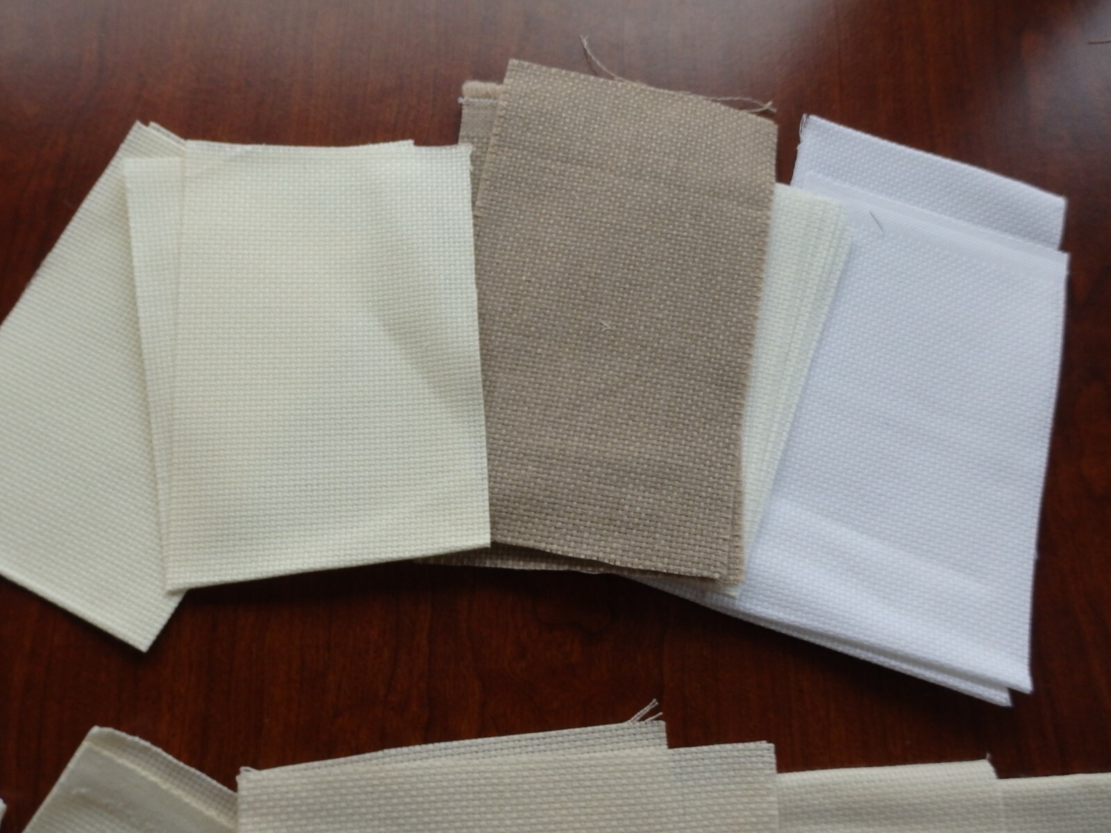 Aida Cloth Cross Stitch Fabric for Embroidery Lot 20 Pieces Various Sizes