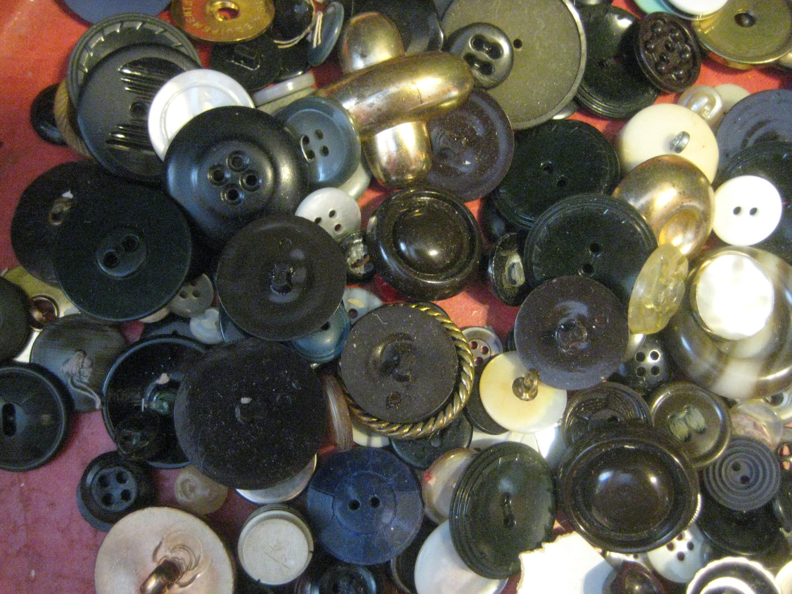 vntage old BUTTON LOT 4 pounds lbs coat uniform shirt cards metal shell plastic