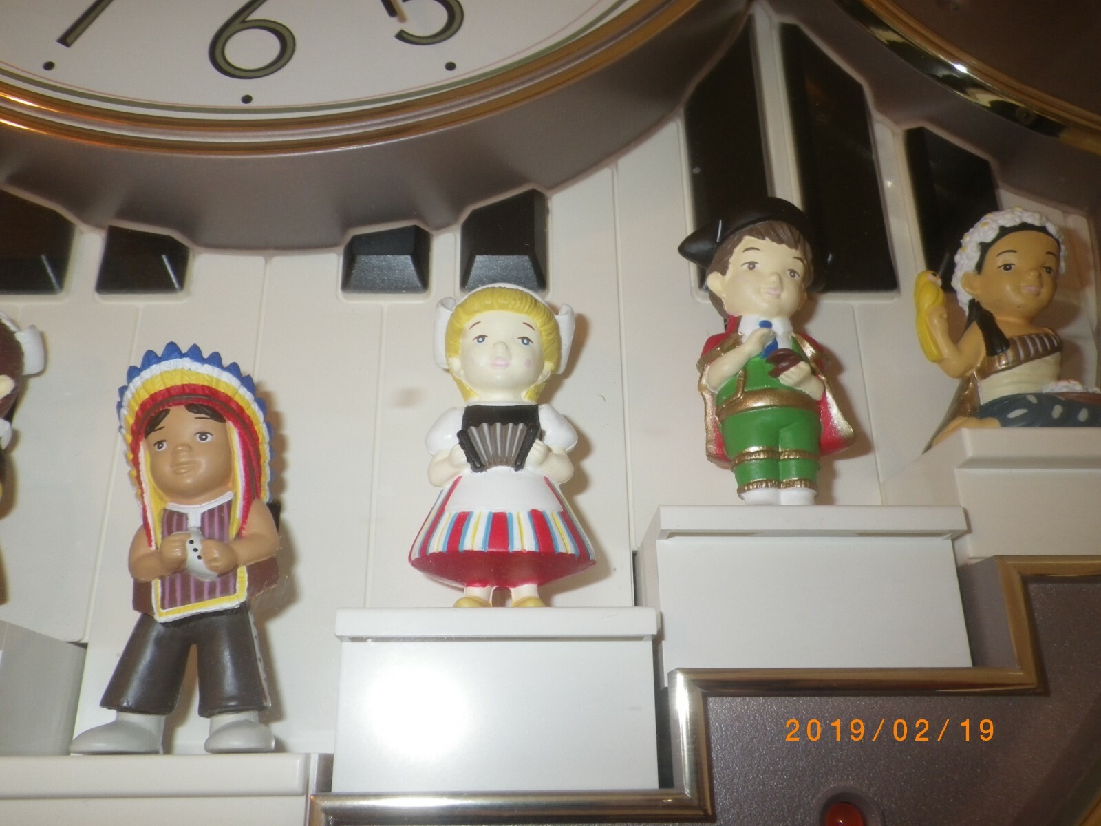 Vintage Rhythm Jumping Kids Its A Small World Musical Wall Clock Animated Japan