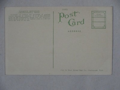Vintage Postcard Lookout Mountain Chattanooga TN Read House Cigar Co Unposted