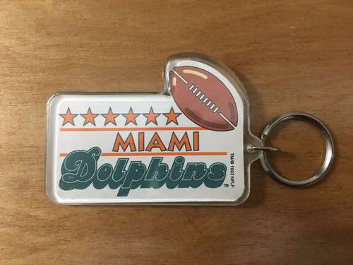 NFL MIAMI DOLPHINS KEYCHAIN 1993 NEVER USED EXCELLENT CONDITION