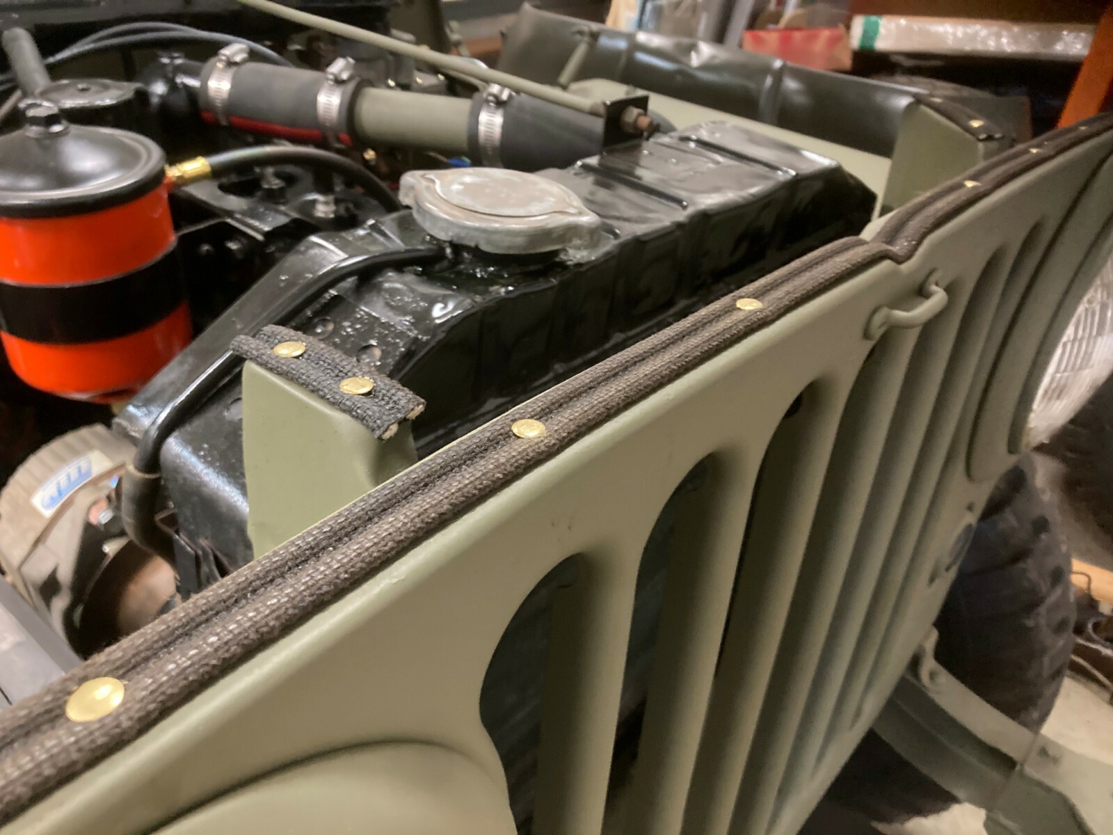 USA!! CJ2A CJ3A M38 Hood to Grill Welt antichafe kit Fits Ford Willys