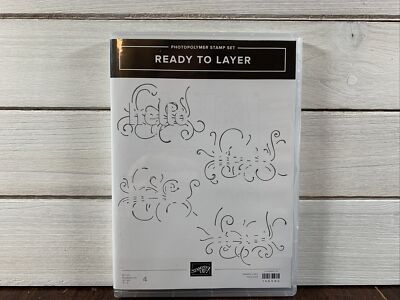NEW Stampin  Up! Ready To Layer  Hello  Photopolymer Stamp Set RETIRED