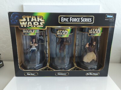 Star Wars Epic Force Figure - Han Solo, Chewbacca, & Obi-Wan Kenobi 3-pack