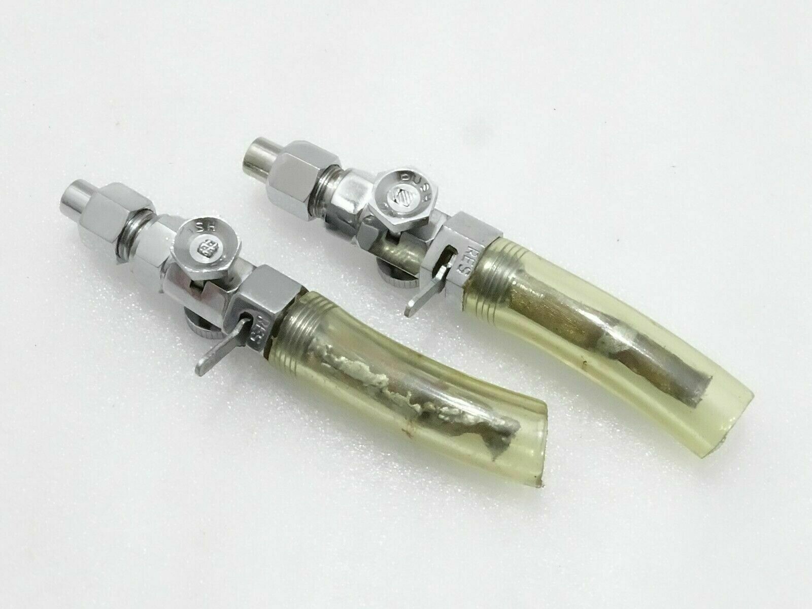 Fits Triumph Fuel Petrol Gas Tank Brass Chrome Tap Reserve 1/4" X 1/4" Set 