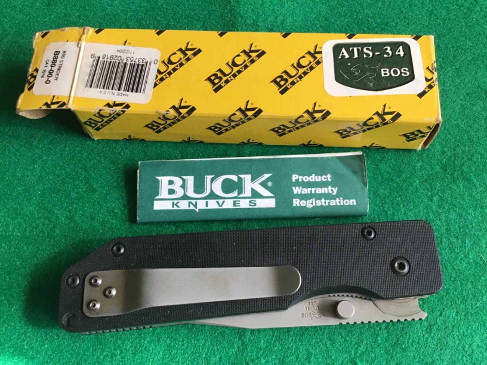STRIDER BUCK B880 ATS-34 BOS FOLDING KNIFE, NEW | eBay STRIDER BUCK B880 ATS-34 BOS FOLDING KNIFE, NEW | eBay