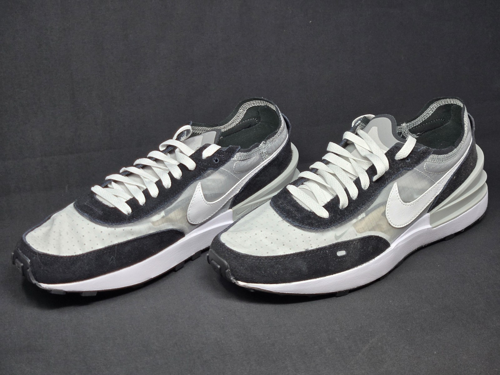 nike waffle one iron grey