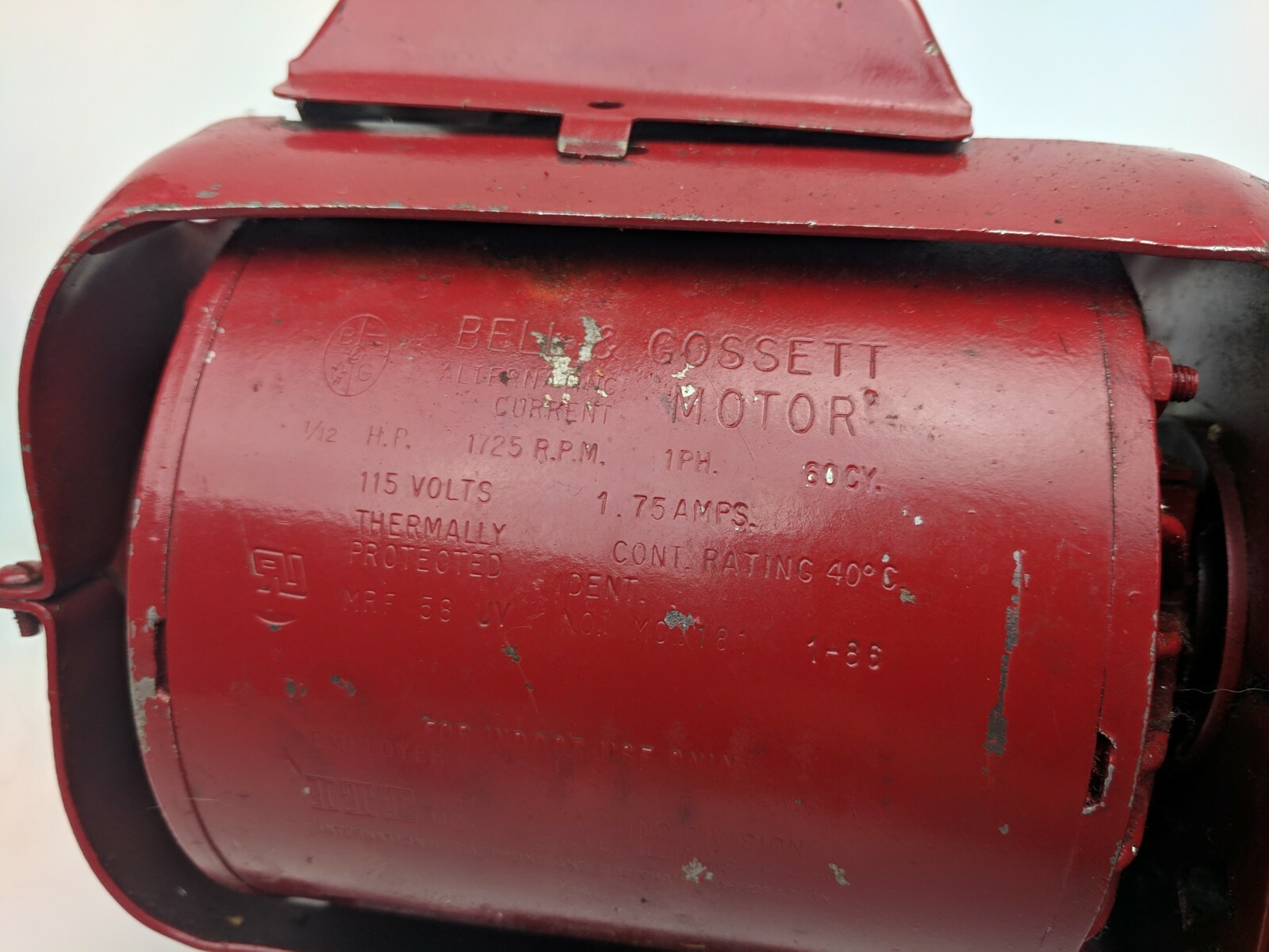 Bell & Gossett Series 100 Motor w/ 189134 Impeller  - Cast Iron Circulator Pump