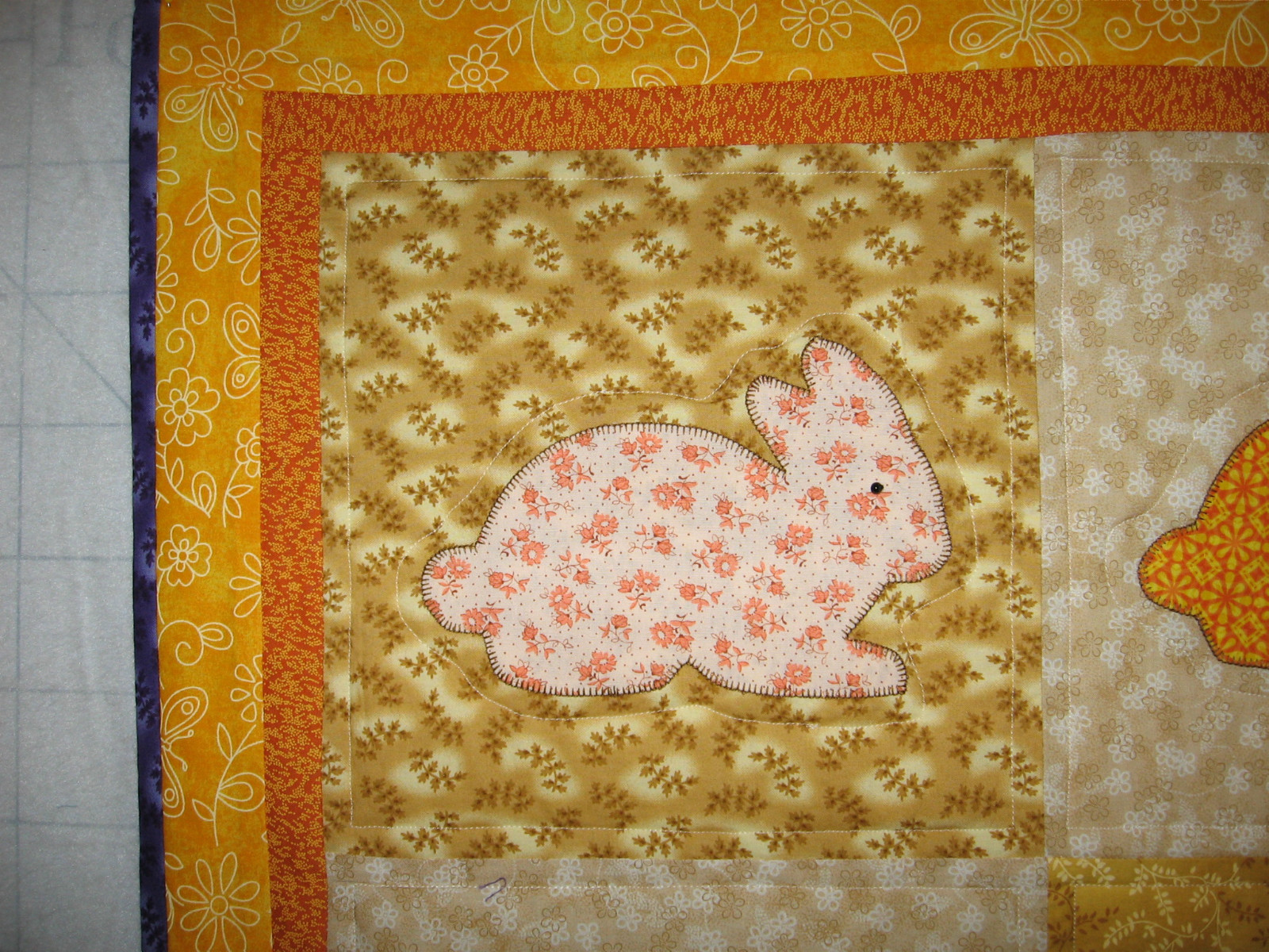 12 Bunnies Handcrafted quilt 36