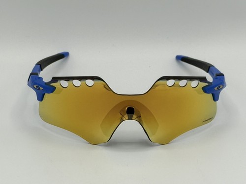 Pre-owned Oakley Space Encoder Sunglasses Blue Frames 24k Prizm Lenses Only 940 Made In Gold