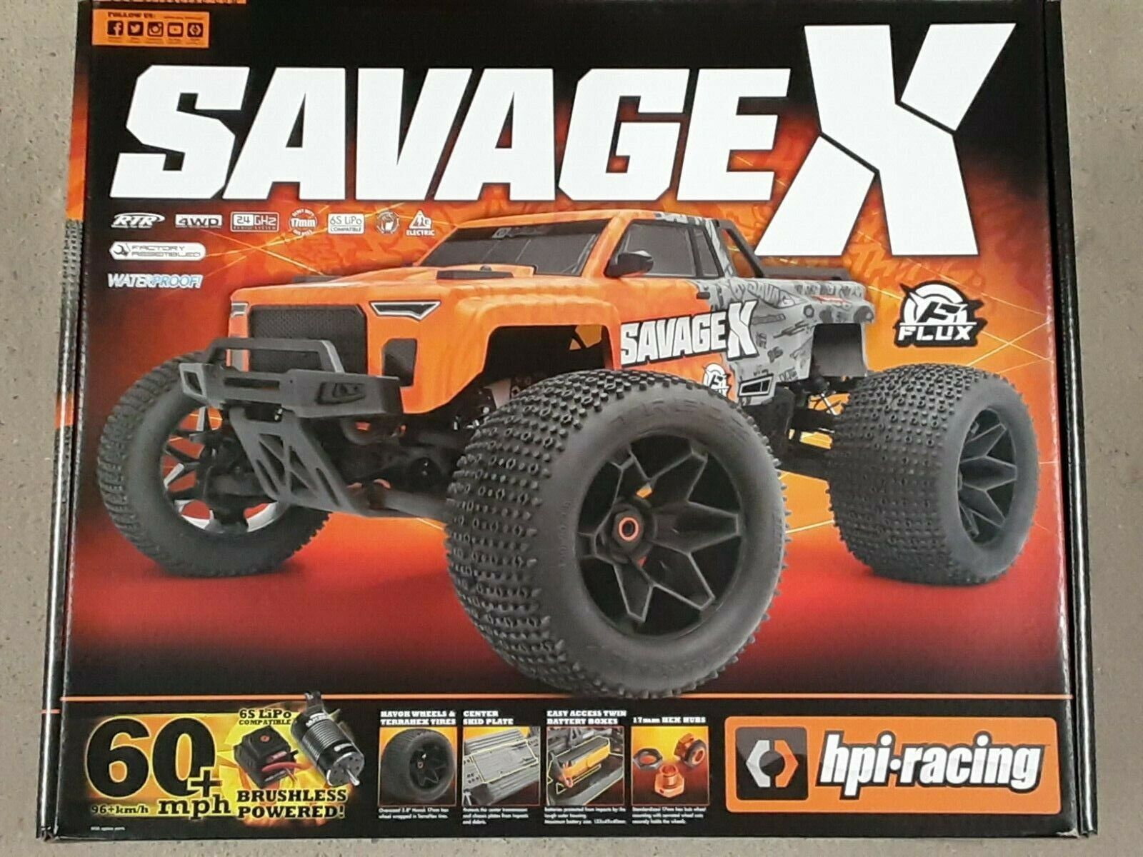 HPI Racing Savage X FLUX V2 GT-6 RTR 1/8 Monster Truck HPI Racing Savage X FLUX V2 GT-6 RTR 1/8 Monster Truck