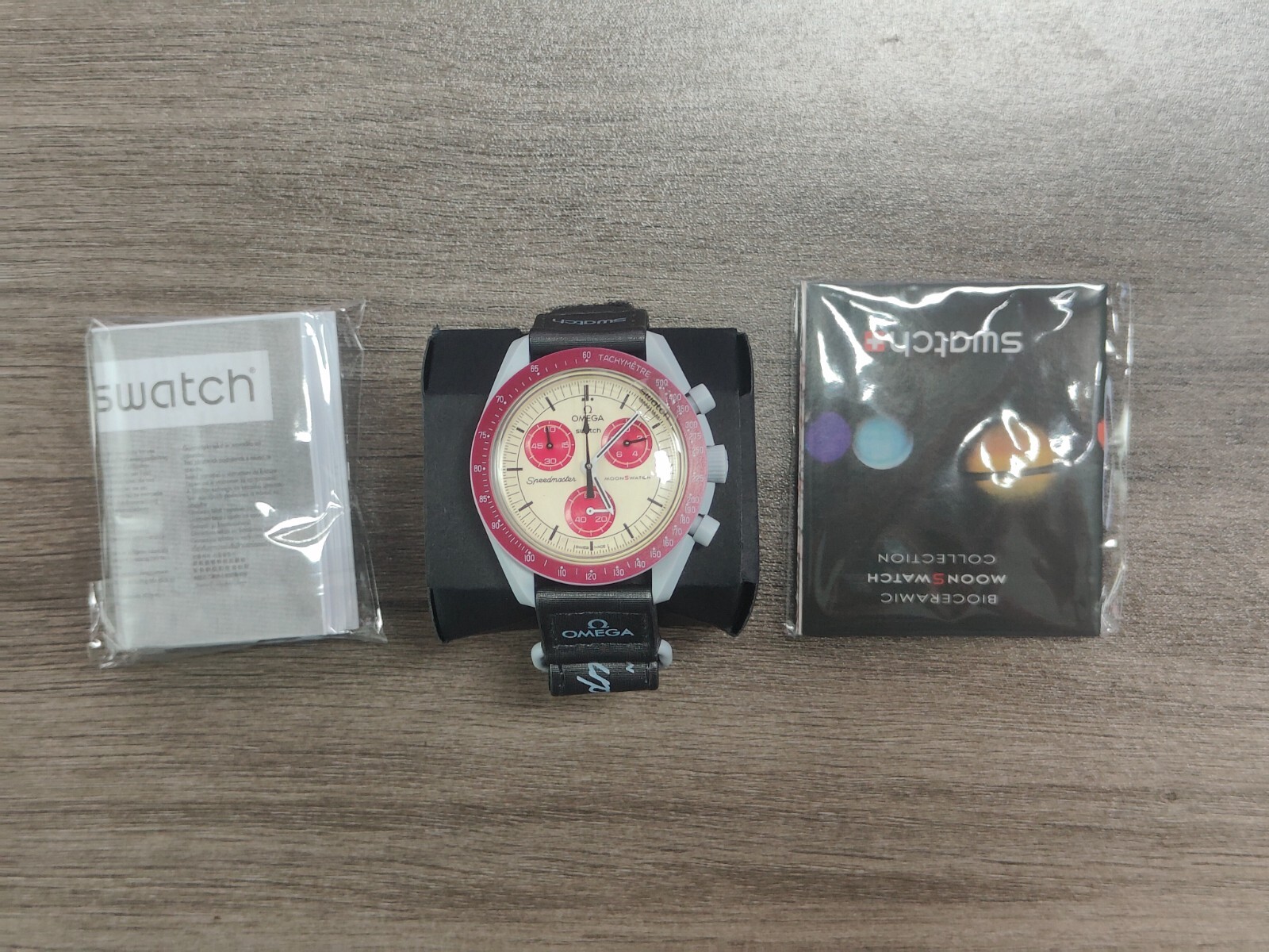 Pre-owned Swatch Omega  Collaboration Moon Mission To Uranus Watch Ceramic Quartz Men's I12