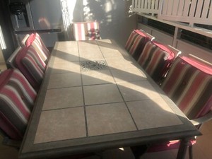 9 piece outdoor dining set in good condition | Outdoor Dining Furniture