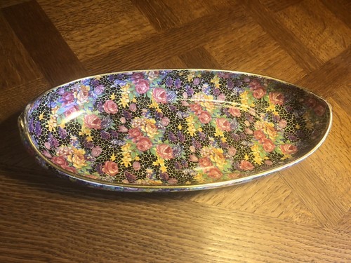 Royal Winton Grimwades  Chintz Canoe  Dish Bowl  Hazel  1930s