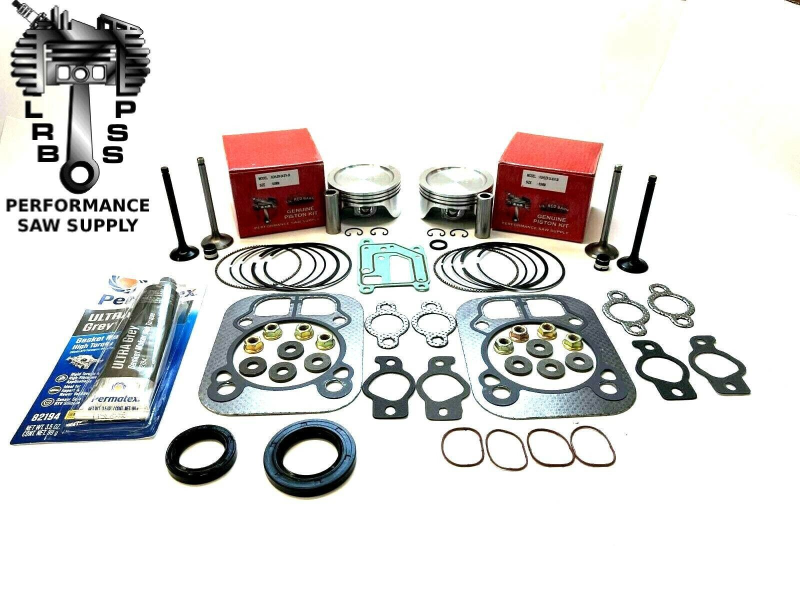 UNIT/04 × NULLPIXEL set CB缶 custom parts OVERHAUL KIT FITS KOHLER, 2 PISTONS & VALVES GASKETS & SEALS