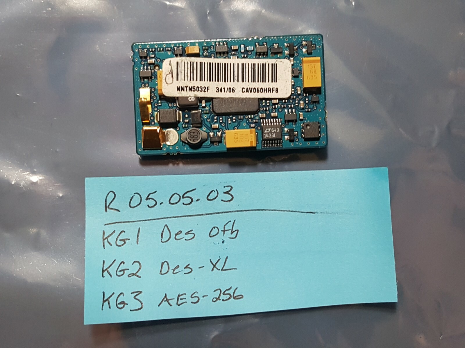 Motorola XTS5000 UCM Encryption Module 3 Algo's R05.05.03 OFB, XL & AES-256!!