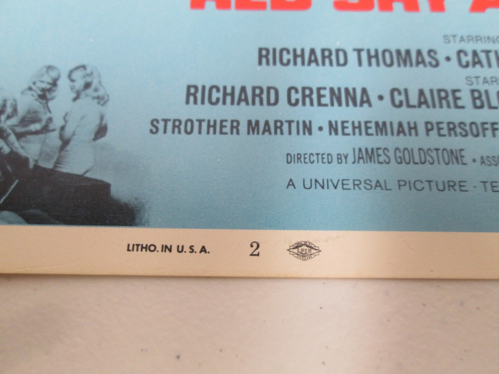 Vintage Red Sky at Morning Original 1971 Lobby Card Richard Thomas Claire Bloom