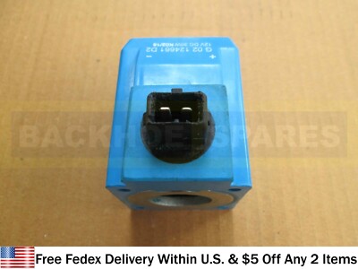JCB PARTS - VICKERS 12V 30W SOLENOID COIL FLAT PIN (PART# 477/00824 02/124661) 