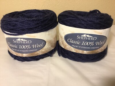 SHEPHERD YARN CLASSIC 100% WOOL 100g Col 0031 Lot of 2 Cakes Made in Australia
