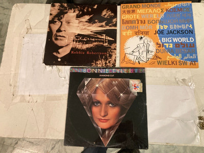 joe jackson-big world-bonnie tyler-diamond cut-robbie robertson-sealed vinyl