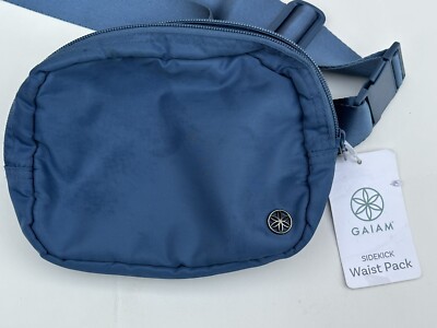 Gaiam Waist Pack Sidekick Fanny Pack Aqua Nylon Crossbody Weather Resistant