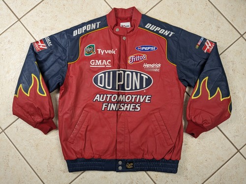 ペプシ Vtg 100% LEATHER NASCAR Jacket Size XL Racing Dupont Winston