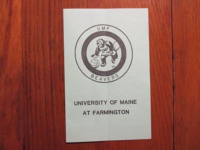 1983 Maine-Farmington Wom Basketball Program(13 Sig/ESTELLA  McLEAN/JAN BRINKMAN