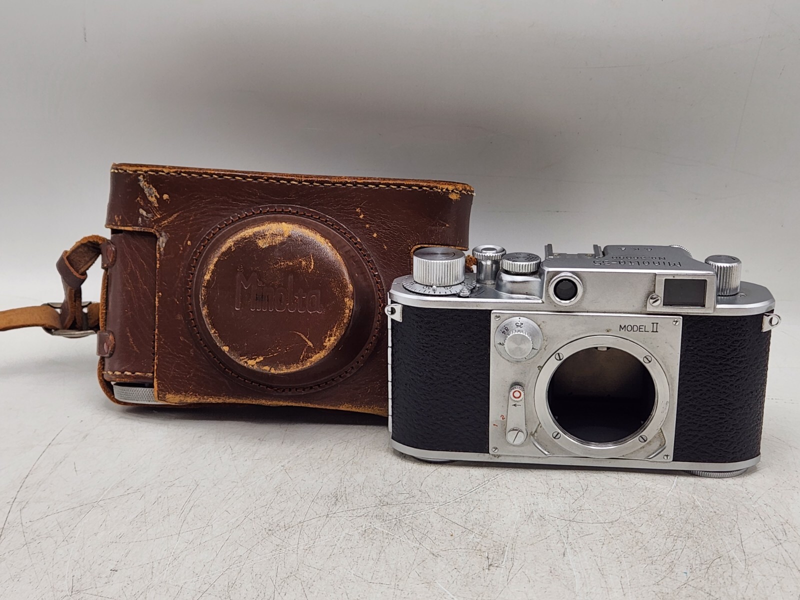 フィルムカメラ Minolta 35 Model E ROKKOR 1:2.8 f=45mm フィルム