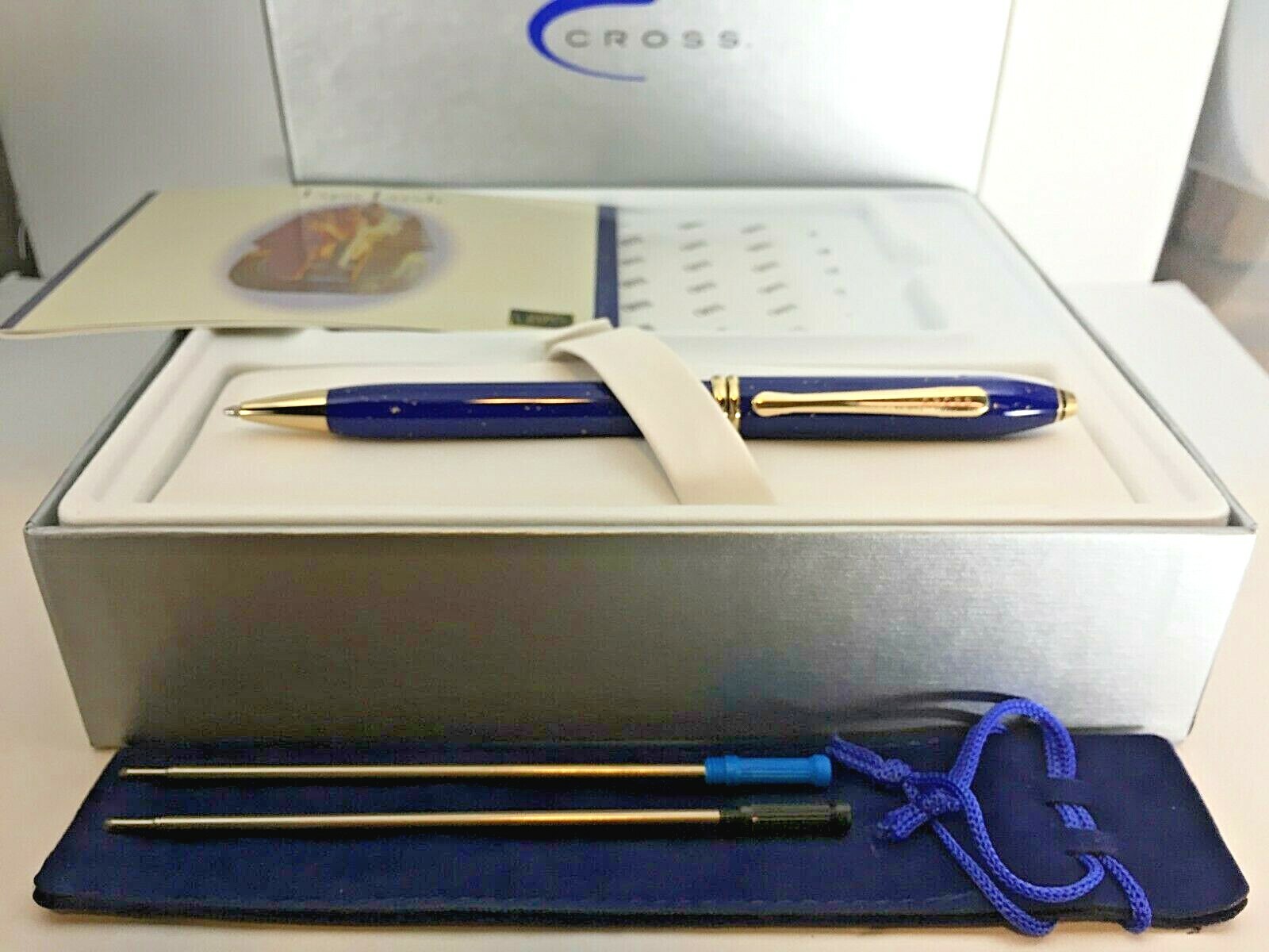 Lapisページ CROSS TOWNSEND LAPIS LAZULI BALL-POINT PEN W/22Kt GOLD & G