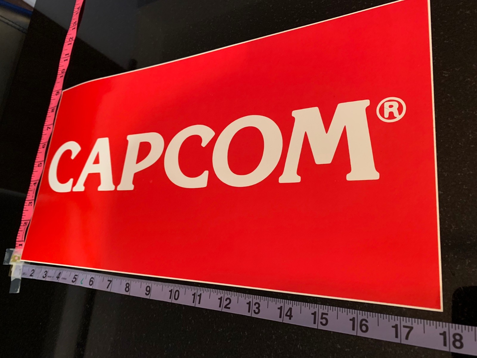 CAPCOM Red Side Art Decals Vinyl NOS 1X Sticker Arcade Machine