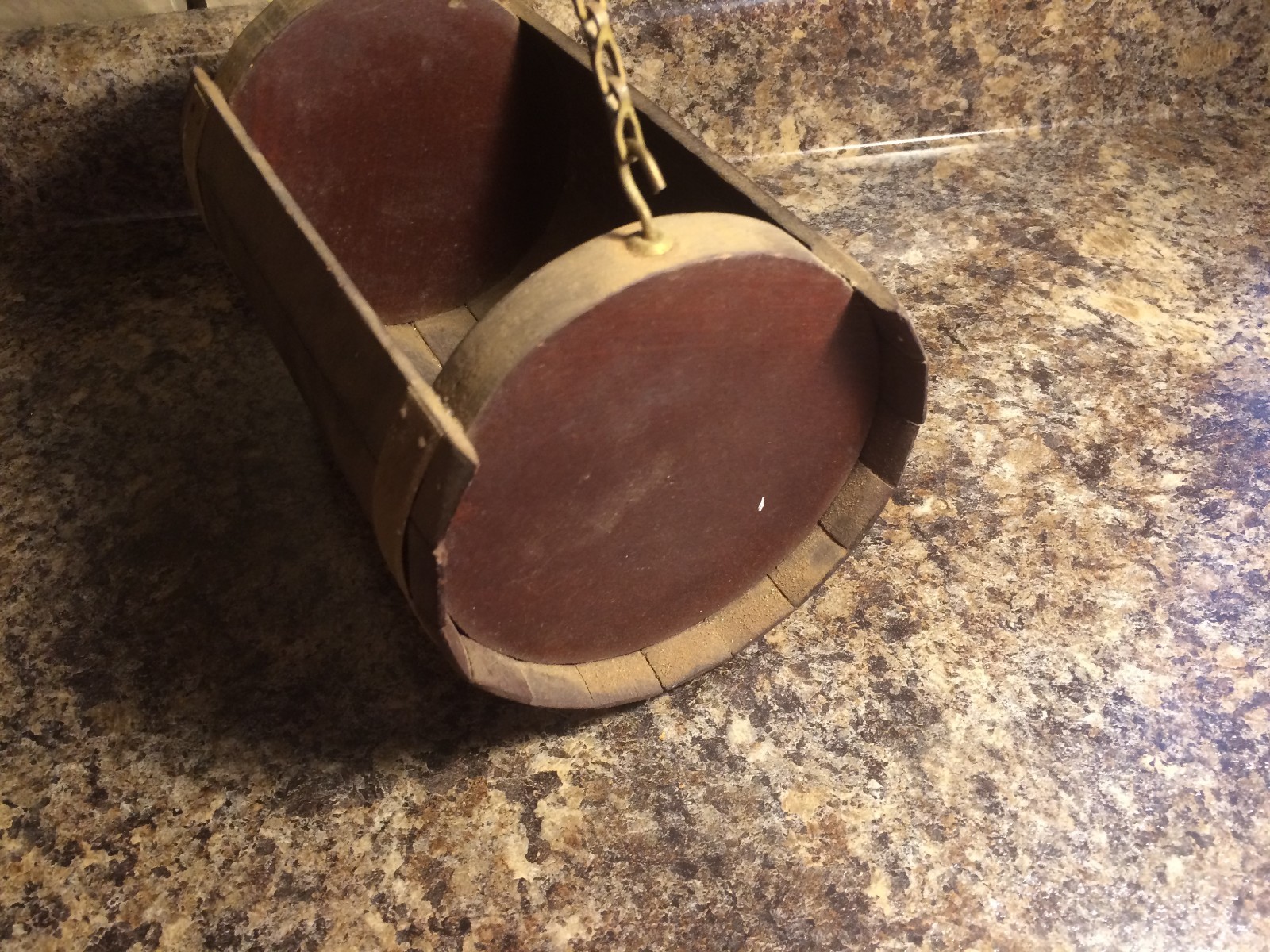 Vintage Rustic Wooden Hanging Artificial Foliage Flower Holder