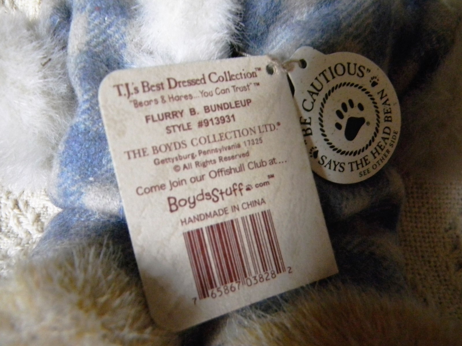 Boyds FLURRY B. BUNDLEUP ~ 8