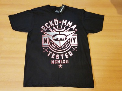 ECKO UNLTD MMA RHINO NY UNDEFEATED BATTLE TESTED TSHIRT BLACK L LARGE NWT