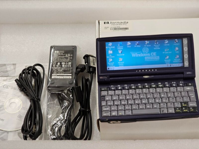 HP Jornada 680e Handheld PDA PC Windows CE 3.0 F1263A 16MB w/ Accessories
