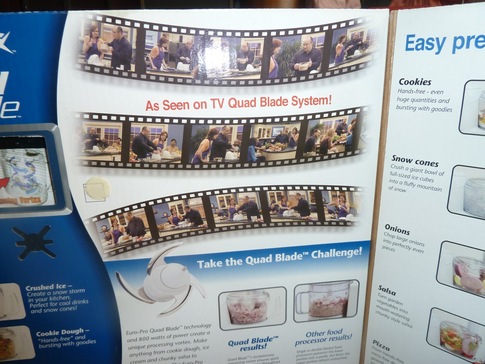 EURO PRO X QUAD BLADE FOOD PREP CENTER PROCESSOR BRAND NEW AS SEEN ON TV