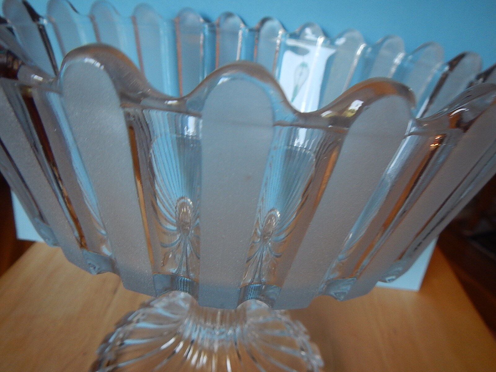 1870s EAPG Pattern  Bakewell Frosted Ribbon Rebecca/ Well 7.5