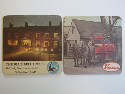 Beer Coaster ~ VAUX Brewing ~ BLUE BELL HOTEL, Belford, Northumberland, ENGLAND
