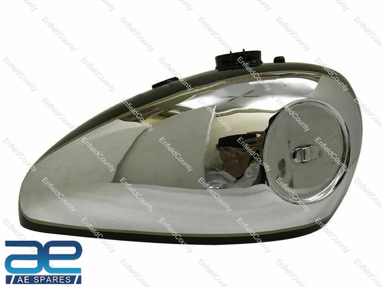 BSA GOLD STAR SCRAMBLES CATALINA 2GALLON CHROME & BLACK PETROL FUEL GAS TANK 