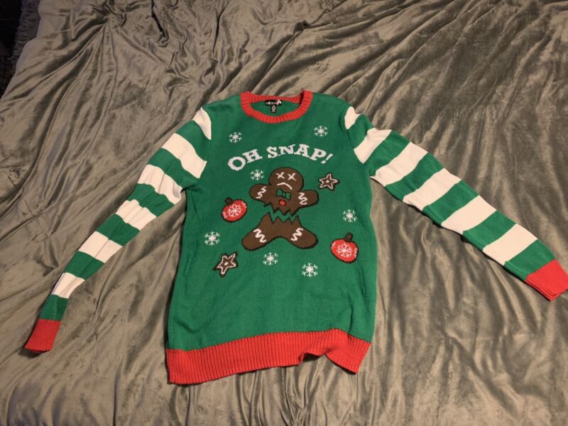 Ugly Christmas Sweater “Oh Snap” Youth Size XXL