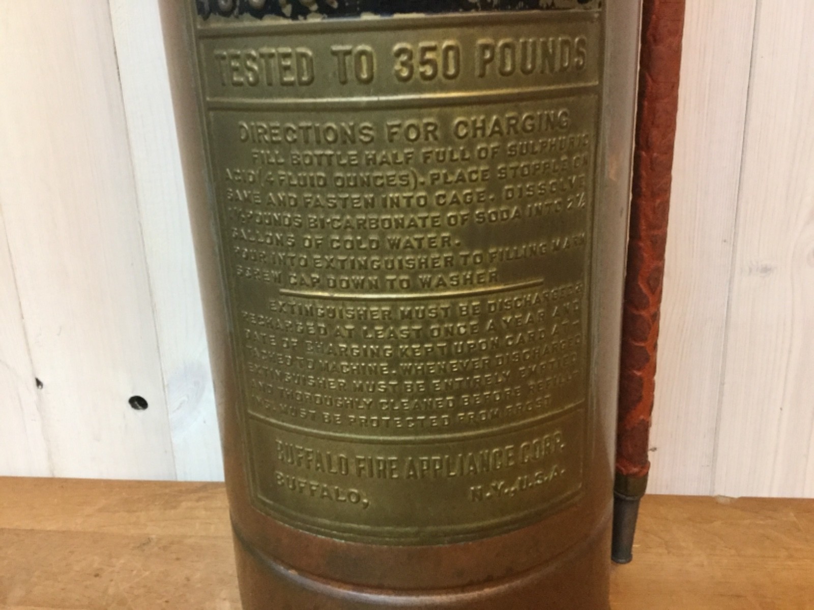 Antique Brass & Copper The Buffalo Fire Extinguisher Buffalo Fire Appliance Co.
