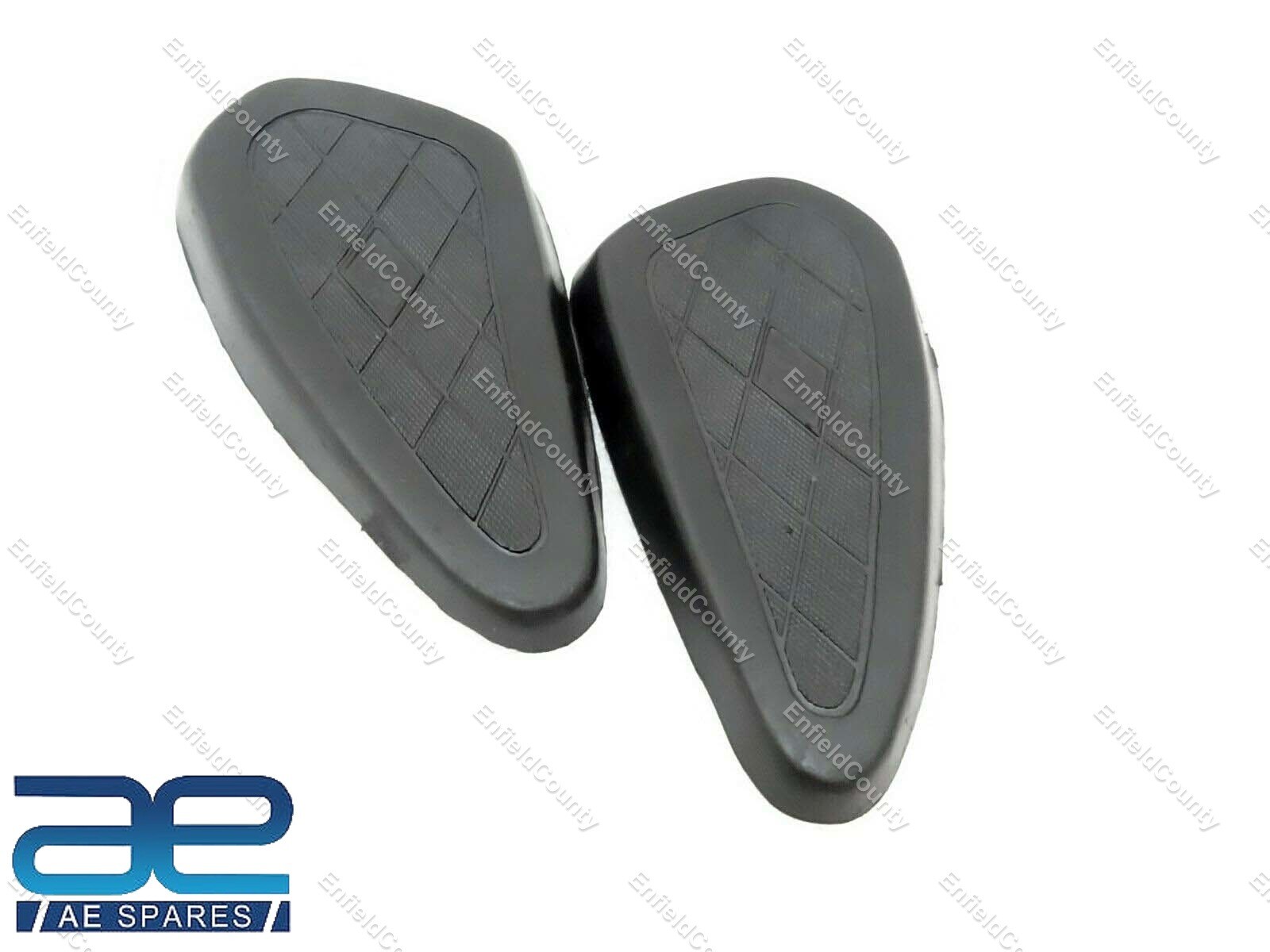 BSA M20 M21 M23 Black Rubber Made Knee Pads For Plunger & Rigid Frames 