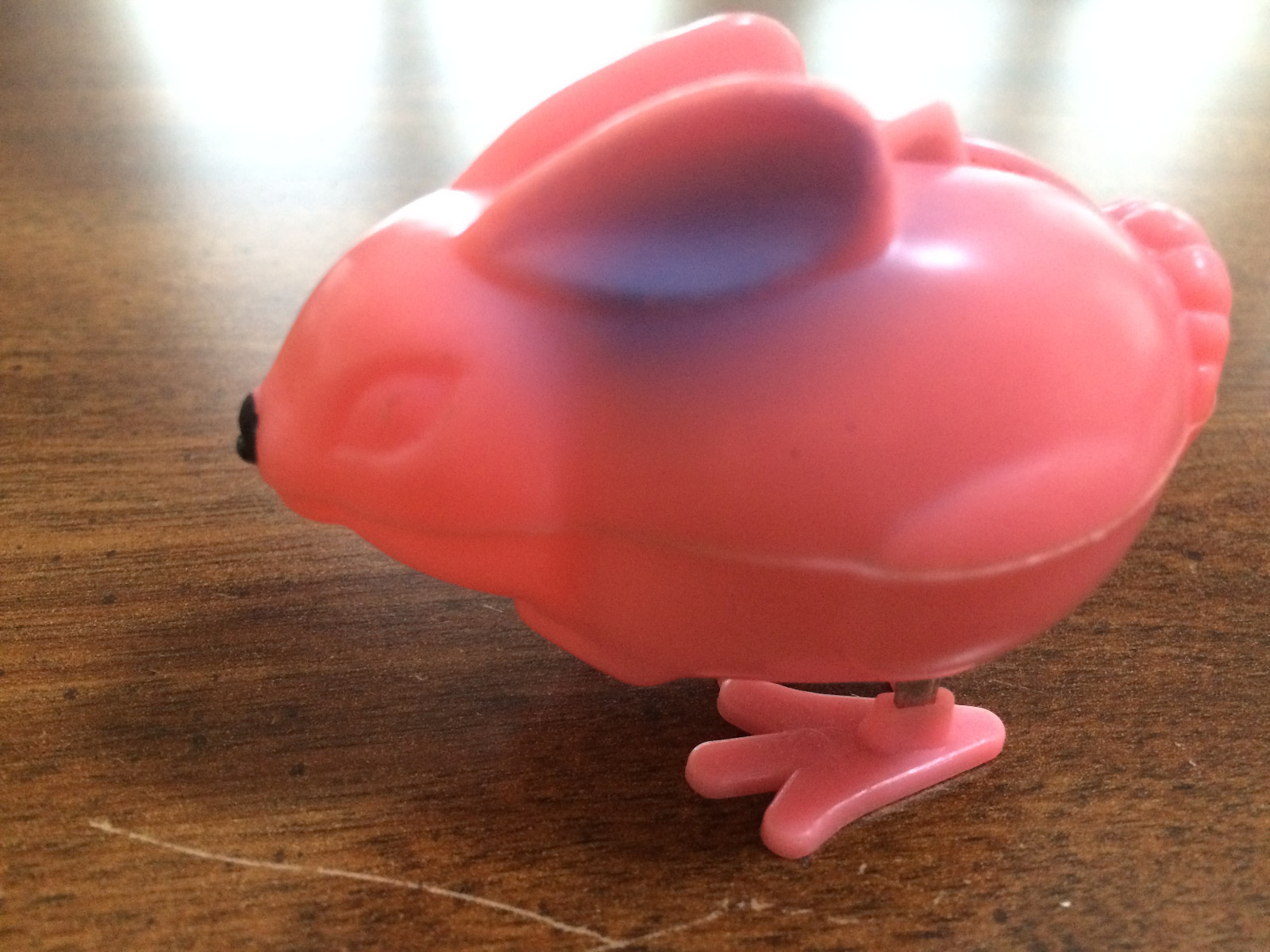 Vintage 1950s (?) Pink Bunny Wind Up Toy Works