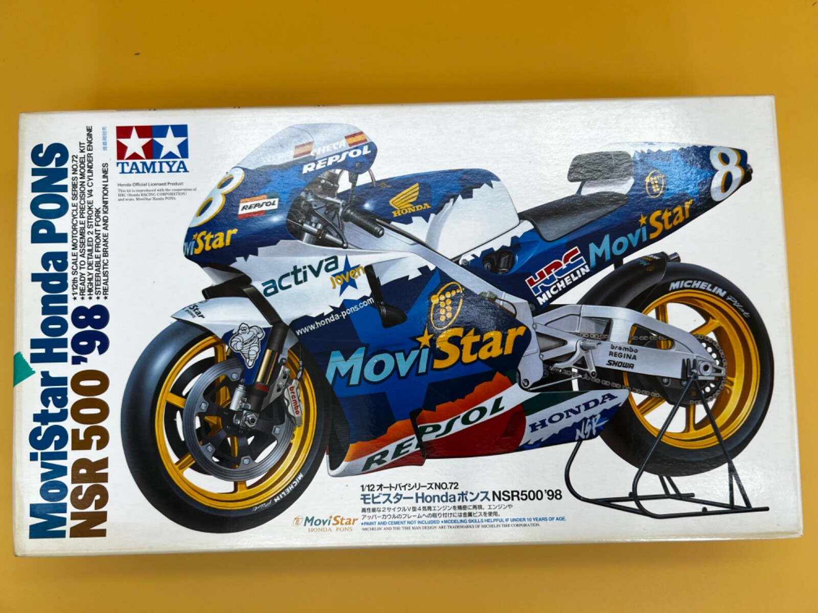 TAMIYA MoviStar Honda PONS NSR500 '98 1/12 .Item14072 from