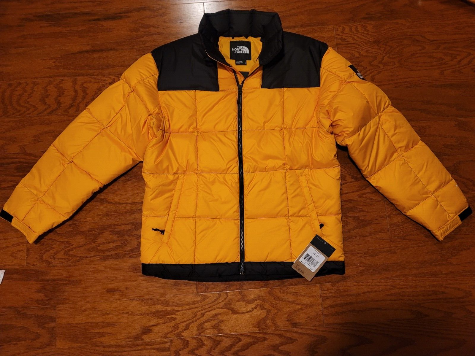 Pre-owned The North Face Men's  Lhotse Down Jacket S Sm $279 Msrp In Summit Gold