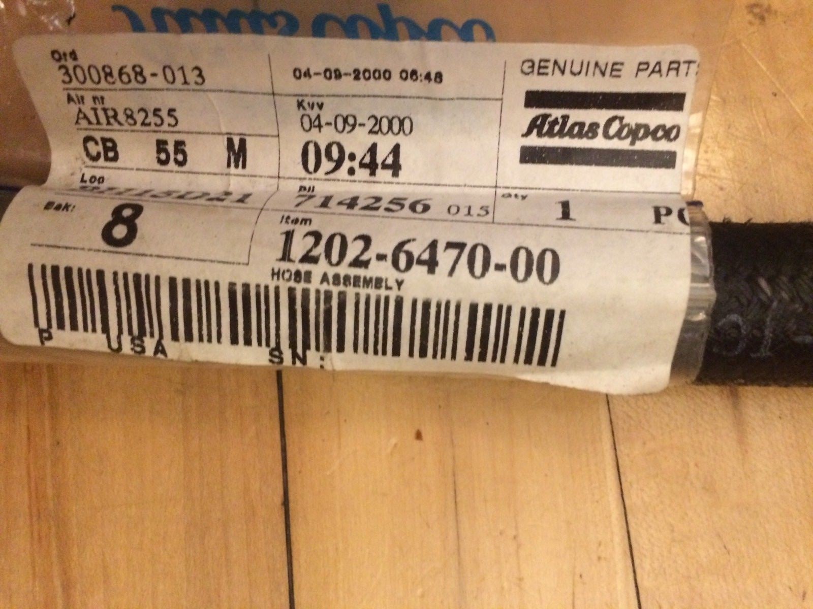 Genuine Atlas Copco Flex Hose 1202-6470-00 1202647000 1202 6470 00  OEM